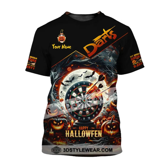 Unisex Shirt, Custom Name Dart Shirt, Halloween Darts T-Shirt, Gift for Darts Lover, Darts Gamer T-Shirt style option 2