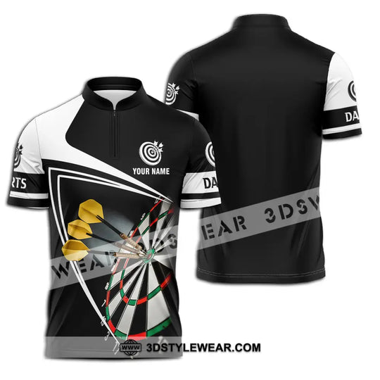 Unisex Shirt - Custom Name Darts Black And White Shirt style option 2
