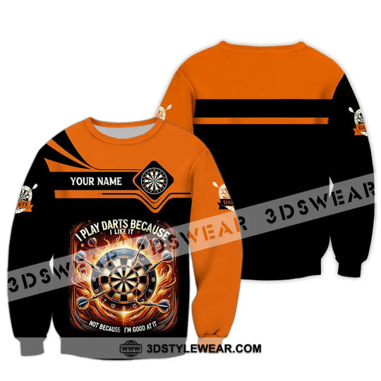 Unisex Shirt, Custom Name Darts Shirt, Dart Lover Hoodie Shirt Polo Long Sleeve Shirt style option 4
