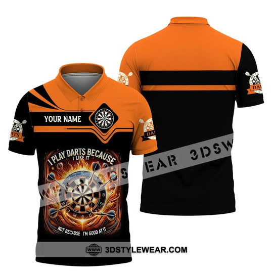 Unisex Shirt, Custom Name Darts Shirt, Dart Lover Hoodie Shirt Polo Long Sleeve Shirt style option 3