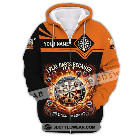 Unisex Shirt, Custom Name Darts Shirt, Dart Lover Hoodie Shirt Polo Long Sleeve Shirt style option 2