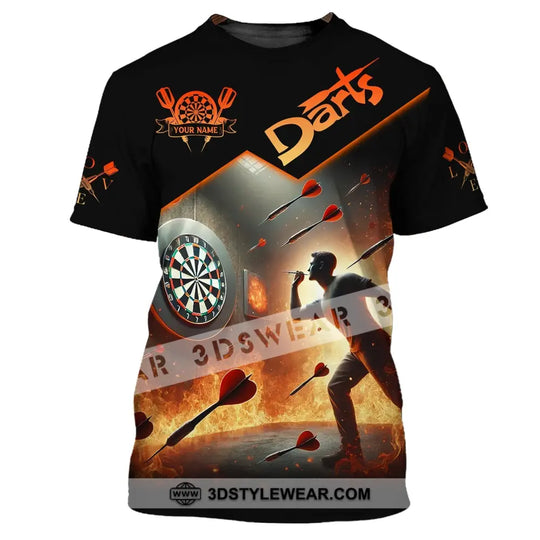 Unisex Shirt, Custom Name Darts Shirt, Dart Player T-Shirt Long Sleeve Polo Shirt style option 2