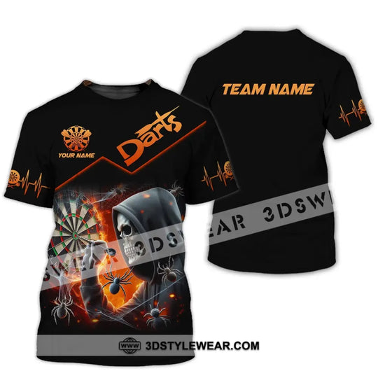Unisex Shirt, Custom Name Darts Shirt, Dart Player T-Shirt Long Sleeve Polo Shirt style option 2