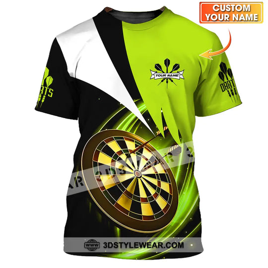 Unisex Shirt - Custom Name Darts Neon Shirt style option 1