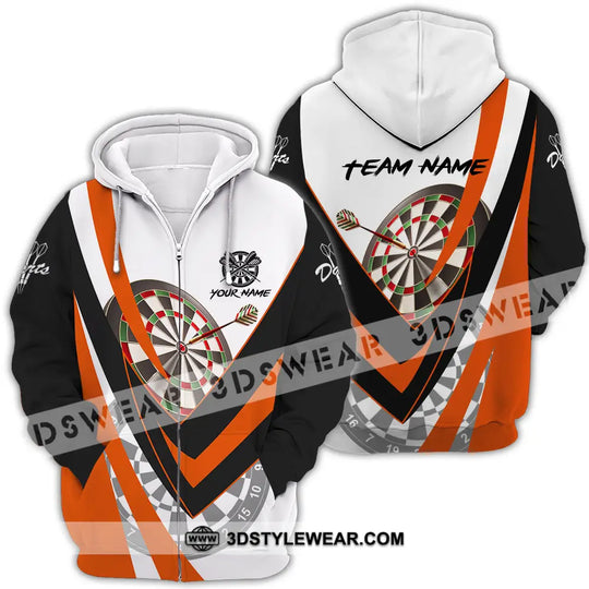Unisex Shirt - Custom Name Darts Player Shirt Orange Color Classic style option 4