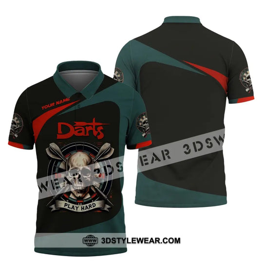 Unisex Shirt, Custom Name Darts Shirt, Darts Polo Long Sleeve, Darts Lover Gift style option 4