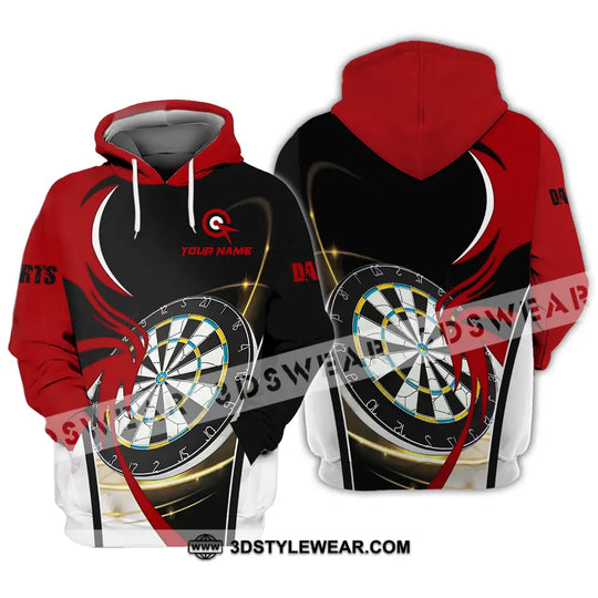 Unisex Shirt - Custom Name Darts Red Black White Shirt style option 3