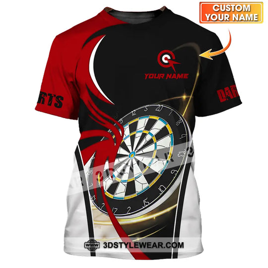 Unisex Shirt - Custom Name Darts Red Black White Shirt style option 1