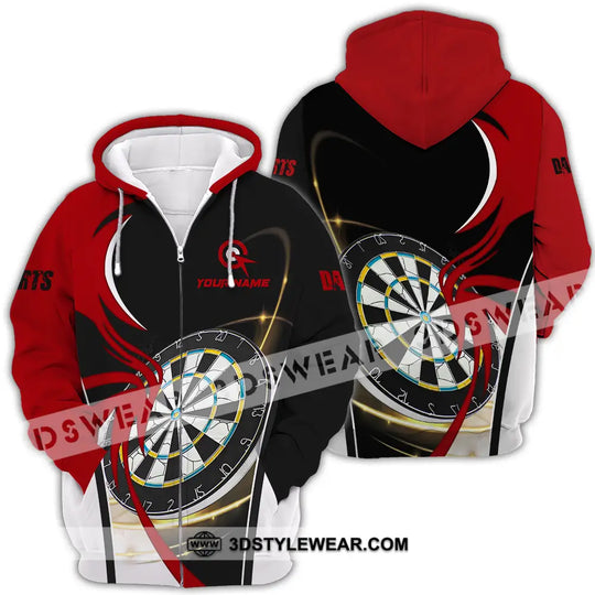 Unisex Shirt - Custom Name Darts Red Black White Shirt style option 4
