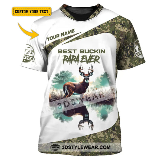 Unisex Shirt Custom Name Deer Hunter Hunting Polo Long Sleeve Animal T-Shirt T-Shirt