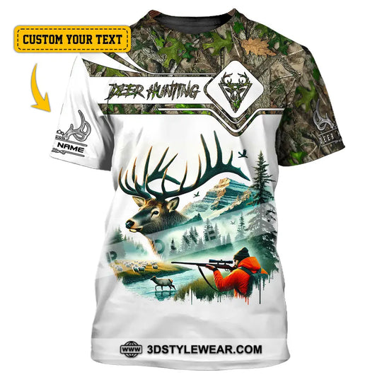 Unisex Shirt, Custom Name Deer Hunter Shirt, Deer Hunting Polo Long Sleeve, Animal Hunter T-Shirt style option 1