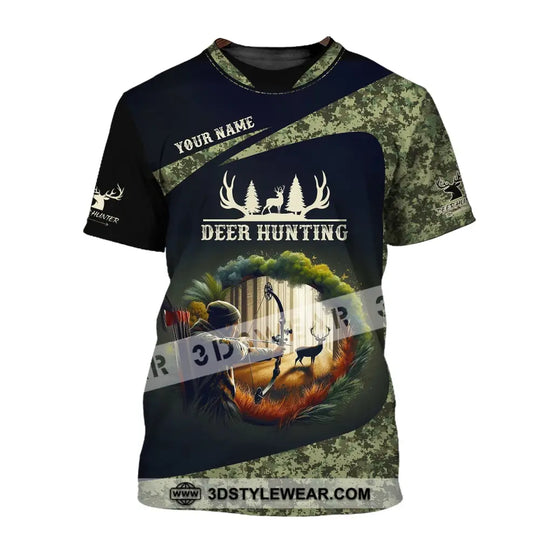 Unisex Shirt, Custom Name Deer Hunter Shirt, Deer Hunting Polo Long Sleeve, Animal Hunter T-Shirt style option 2