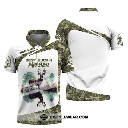 Unisex Shirt Custom Name Deer Hunter Hunting Polo Long Sleeve Animal T-Shirt / S T-Shirt