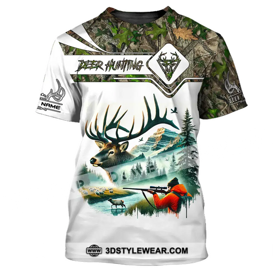 Unisex Shirt, Custom Name Deer Hunter Shirt, Deer Hunting Polo Long Sleeve, Animal Hunter T-Shirt style option 2