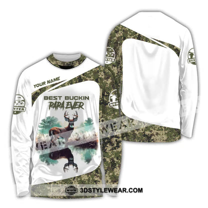 Unisex Shirt Custom Name Deer Hunter Hunting Polo Long Sleeve Animal T-Shirt / S T-Shirt