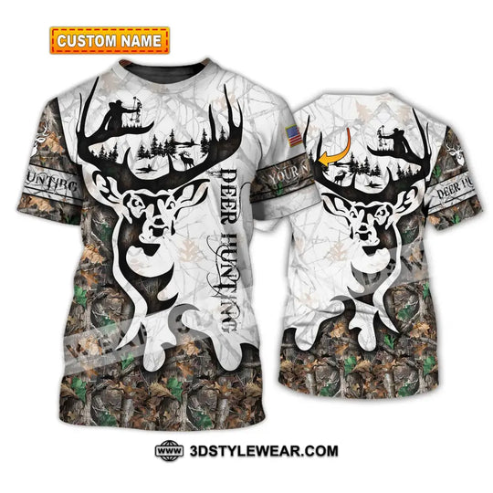 Unisex Shirt - Custom Name Shirt Deer Hunting style option 1