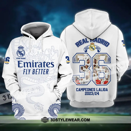 Unisex Shirt - Custom Name Emirates Fly Better Los Blancos Champions Laliga Shirt style option 3