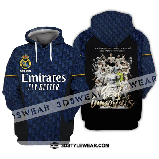 Unisex Shirt - Custom Name Emirates Los Blancos Immortals Champions La Liga Shirt style option 3