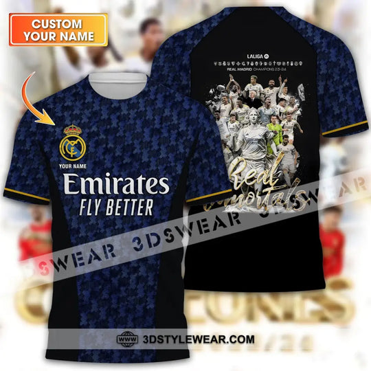 Unisex Shirt - Custom Name Emirates Los Blancos Immortals Champions La Liga Shirt style option 1