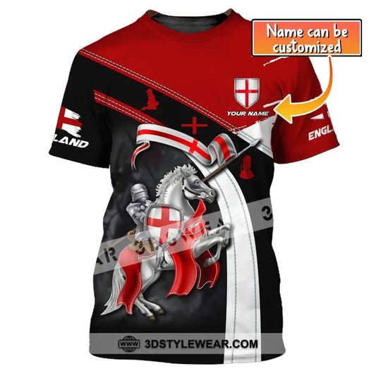 Unisex Shirt Custom Name England Knight English Hoodie T-Shirt