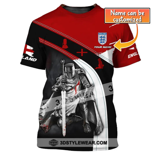 Unisex Shirt, Custom Name England Shirt, England Knight, English T-Shirt style option 1