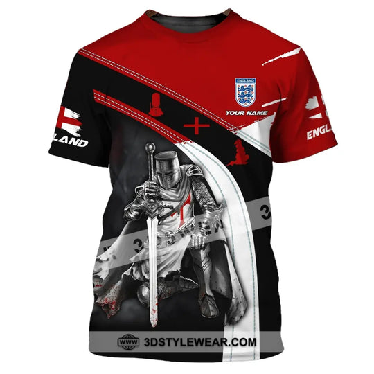 Unisex Shirt, Custom Name England Shirt, England Knight, English T-Shirt style option 2