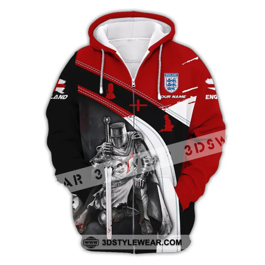Unisex Shirt, Custom Name England Shirt, England Knight, English T-Shirt style option 3