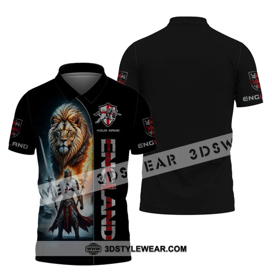 Unisex Shirt, Custom Name England Shirt, England Knight Polo Shirt, English Custom Shirt style option 4