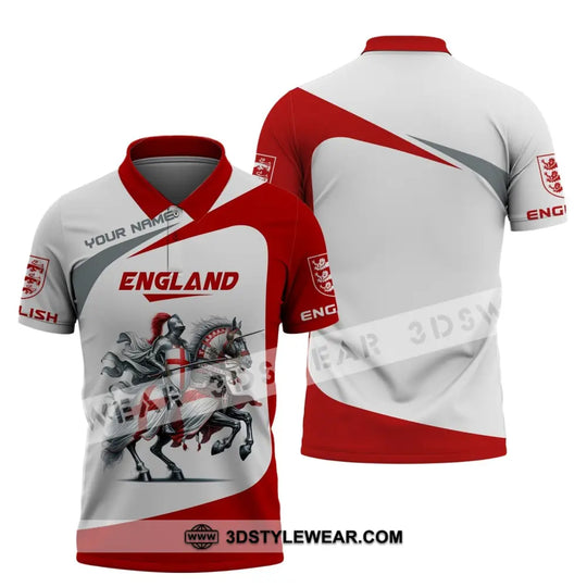 Unisex Shirt, Custom Name England Shirt, England Knight Polo Shirt, Gift for English style option 4