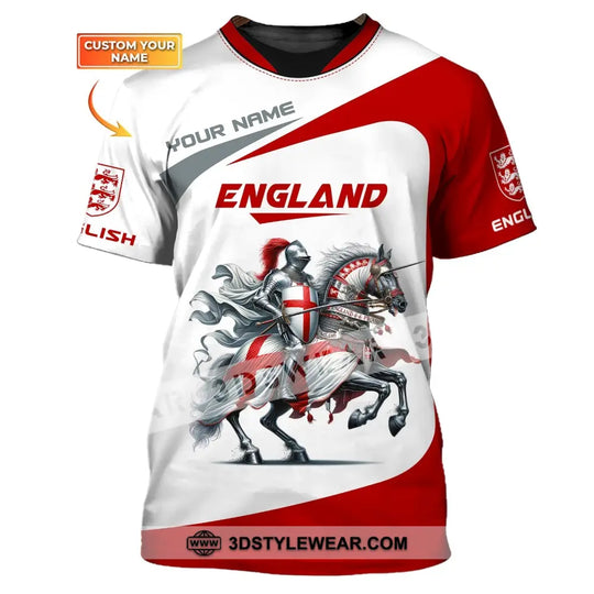 Unisex Shirt, Custom Name England Shirt, England Knight Polo Shirt, Gift for English style option 1