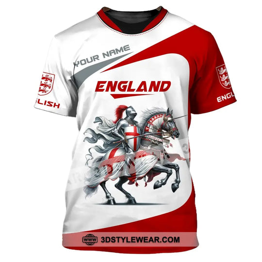 Unisex Shirt, Custom Name England Shirt, England Knight Polo Shirt, Gift for English style option 2
