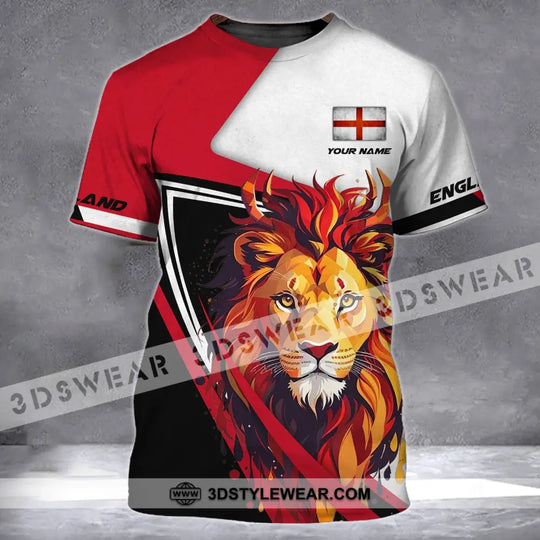 Unisex Shirt - Custom Name Shirt - England Lion Name Clothing style option 2