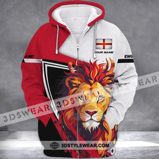 Unisex Shirt - Custom Name Shirt - England Lion Name Clothing style option 4