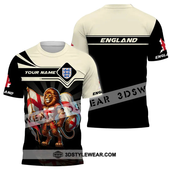 Unisex Shirt - Custom Name, England Lion Standing Shirt style option 2