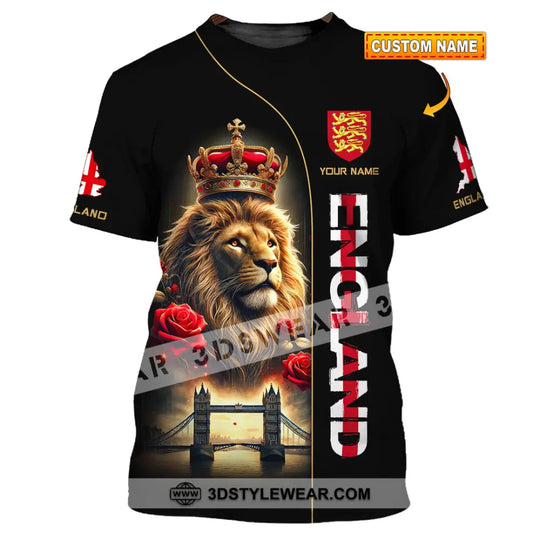 Unisex Shirt, Custom Name England Shirt, England Lover Polo Long Sleeve Shirt, English Gift style option 1