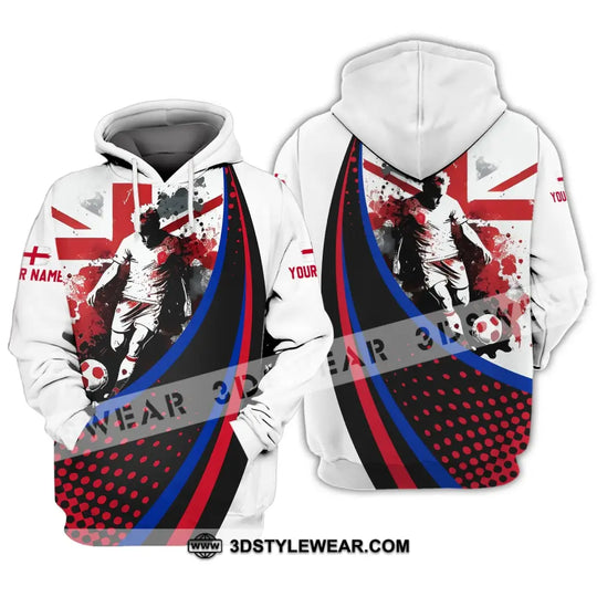 Unisex Shirt - Custom Name England National Team Red And White Color Shirt style option 2