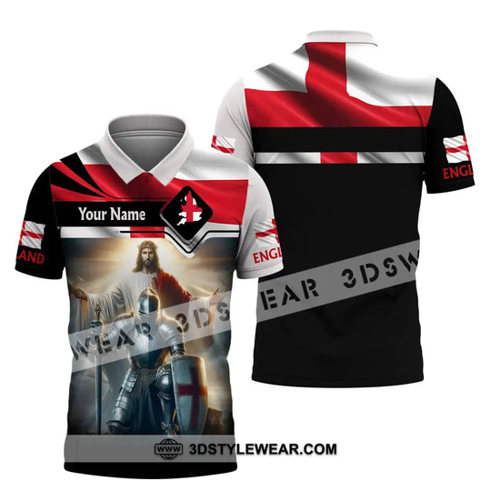 Unisex Shirt, Custom Name England Shirt, England Polo Long Sleeve, English Gift style option 4