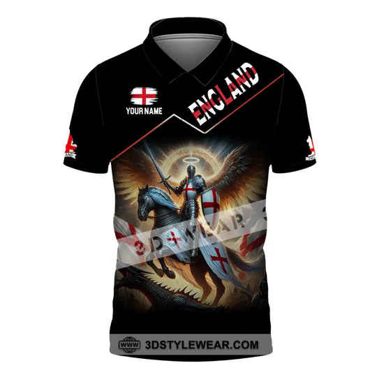 Unisex Shirt, Custom Name England Shirt, England Polo Long Sleeve, English Gift style option 4