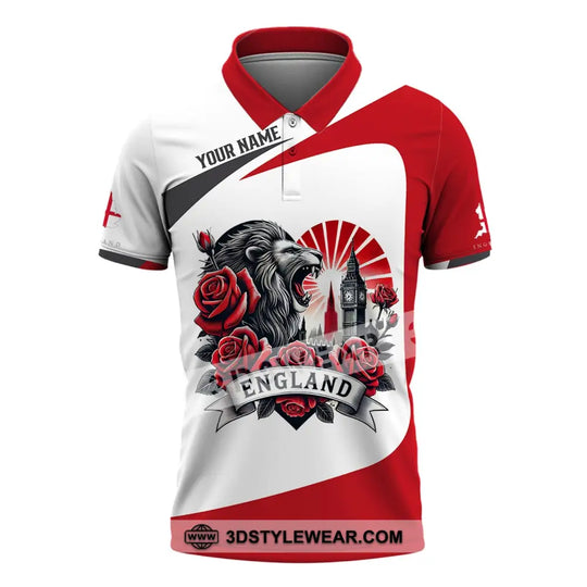 Unisex Shirt, Custom Name England Shirt, England Polo Long Sleeve, English Gift style option 4