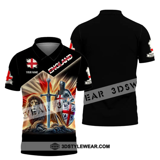 Unisex Shirt, Custom Name England Shirt, England Polo Long Sleeve Shirt, English T-Shirt style option 4