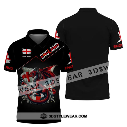 Unisex Shirt, Custom Name England Shirt, England Polo Long Sleeve, Shirt for English style option 4