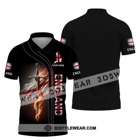 Unisex Shirt, Custom Name England T-Shirt, English Polo Shirt, England Love Shirt style option 4