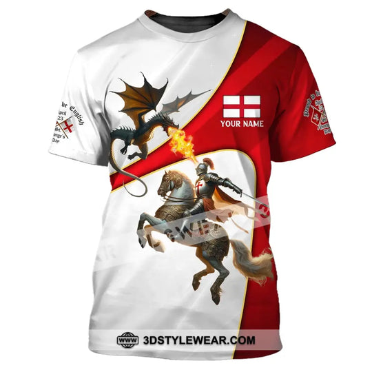 Unisex Shirt, Custom Name England T-Shirt, Proud To Be English, St George's Day Gift style option 3