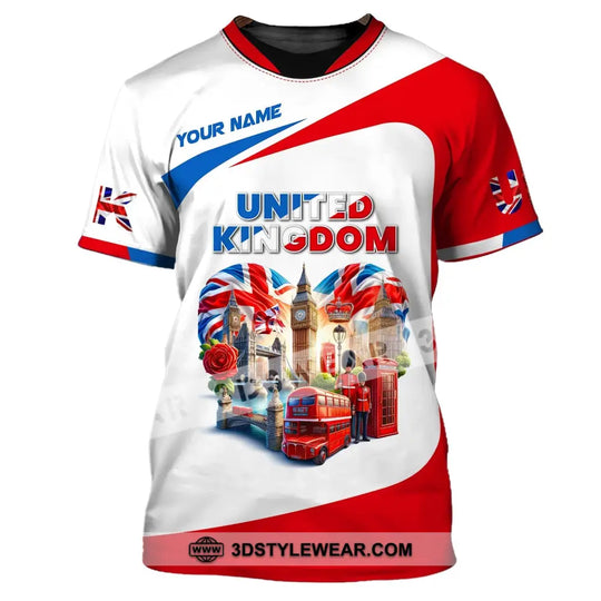 Unisex Shirt, Custom Name England Shirt, United Kingdom Polo Long Sleeve, English Shirt style option 2