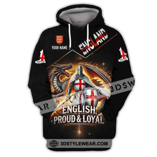 Unisex Shirt - Custom Name English Proud & Loyal Shirt style option 2