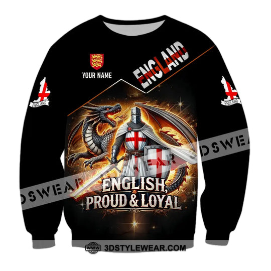 Unisex Shirt - Custom Name English Proud & Loyal Shirt style option 4