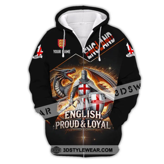 Unisex Shirt - Custom Name English Proud & Loyal Shirt style option 3