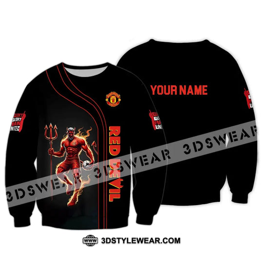 Unisex Shirt - Custom Name FC Shirt, MU Red Devil style option 4