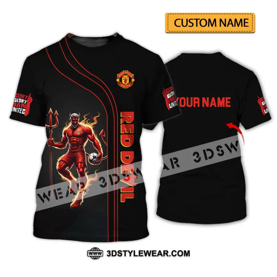 Unisex Shirt - Custom Name FC Shirt, MU Red Devil style option 1