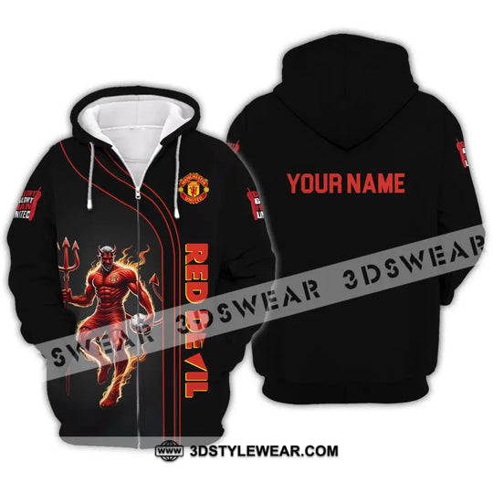 Unisex Shirt - Custom Name FC Shirt, MU Red Devil style option 3